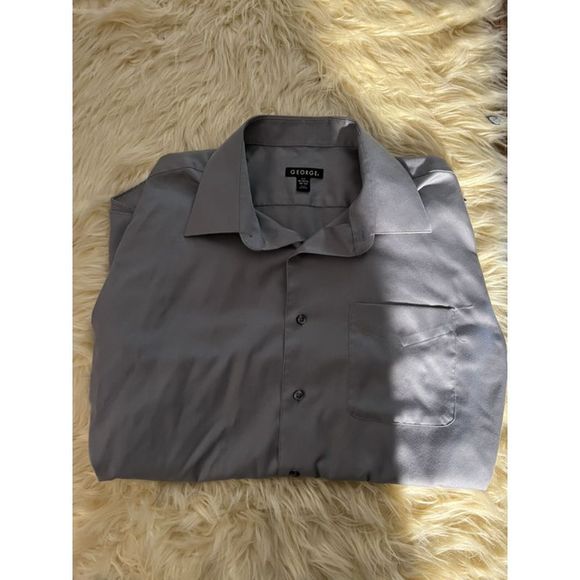 Mens Dress Shirt Light Gray - Picture 1 of 7